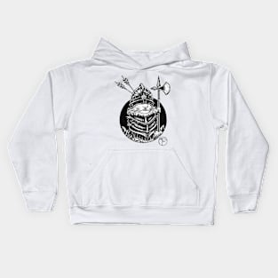 Ferret Knight - Black Outlined Version Kids Hoodie